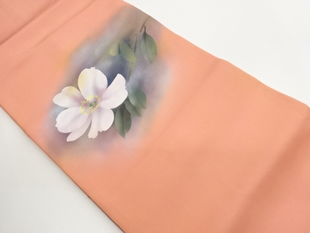 JAPANESE KIMONO / NAGOYA OBI / SHIOZE / KINSAI / FLOWER 